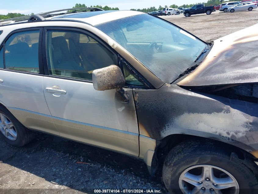 1999 Lexus Rx 300 VIN: JT6GF10U7X0013187 Lot: 39774104