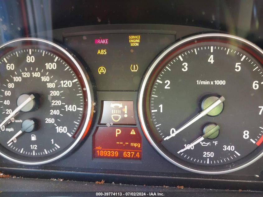 2007 BMW 328Xi VIN: WBAWC33507PD08071 Lot: 39774113