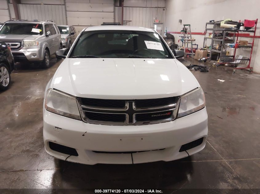 2014 Dodge Avenger Se VIN: 1C3CDZAB3EN196505 Lot: 39774120