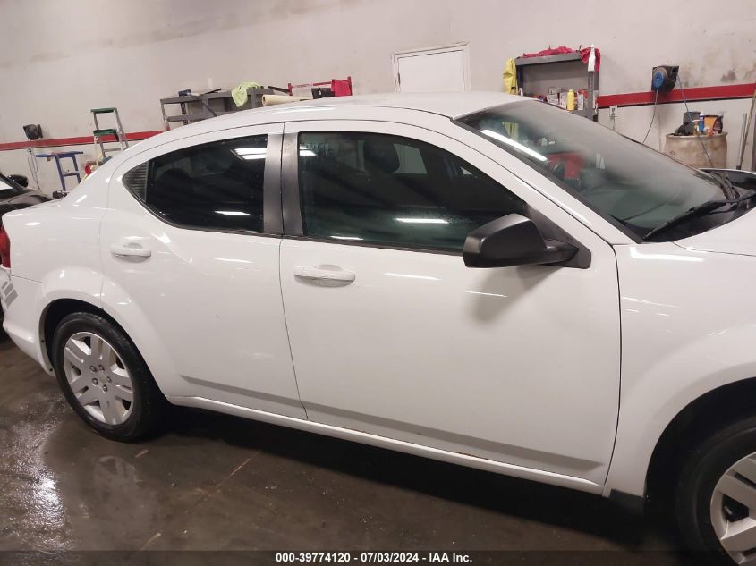 2014 Dodge Avenger Se VIN: 1C3CDZAB3EN196505 Lot: 39774120