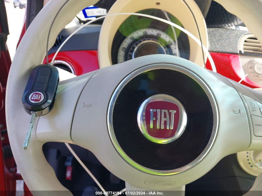 2012 Fiat 500C Pop VIN: 3C3CFFDR4CT122928 Lot: 39774194