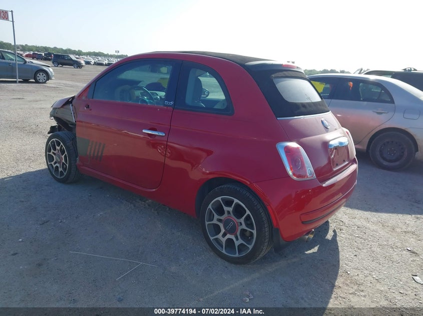 2012 Fiat 500C Pop VIN: 3C3CFFDR4CT122928 Lot: 39774194