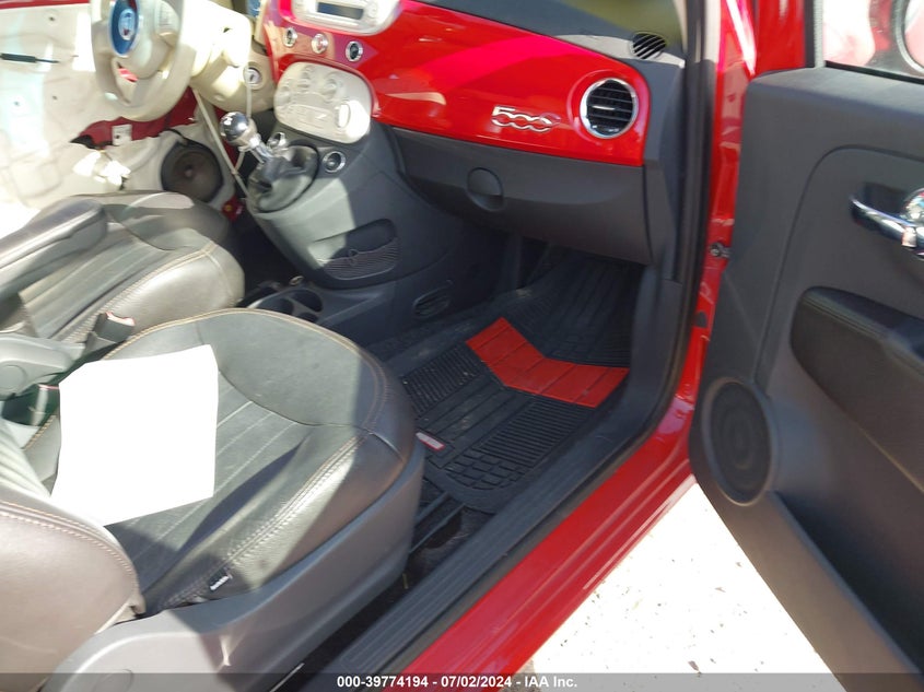 2012 Fiat 500C Pop VIN: 3C3CFFDR4CT122928 Lot: 39774194