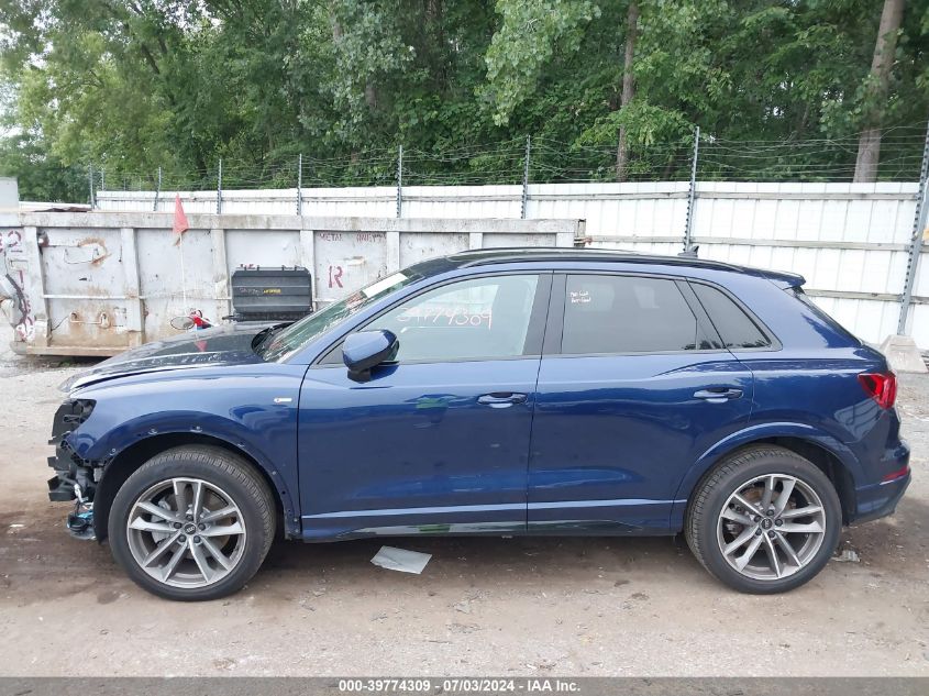 2023 Audi Q3 Premium Plus 45 Tfsi S Line Quattro Tiptronic VIN: WA1EECF3XP1078777 Lot: 39774309