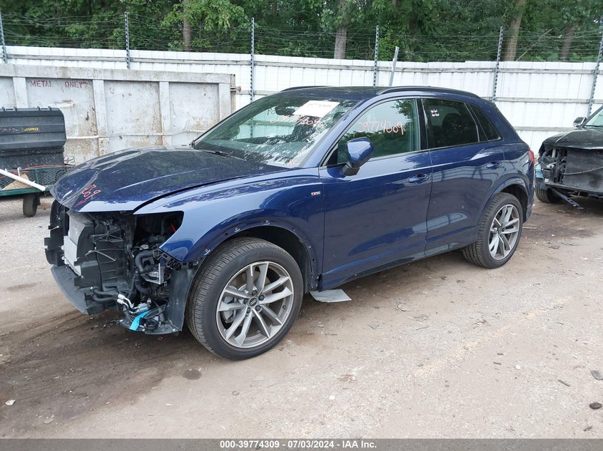 2023 Audi Q3 Premium Plus 45 Tfsi S Line Quattro Tiptronic VIN: WA1EECF3XP1078777 Lot: 39774309