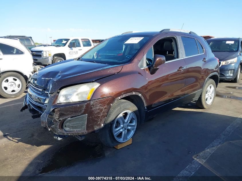 2015 Chevrolet Trax Lt VIN: KL7CJRSB7FB222106 Lot: 39774315