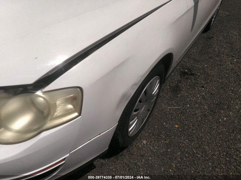 2006 Volkswagen Passat 2.0T/Value Edition VIN: WVWAK73C96P186991 Lot: 39774335