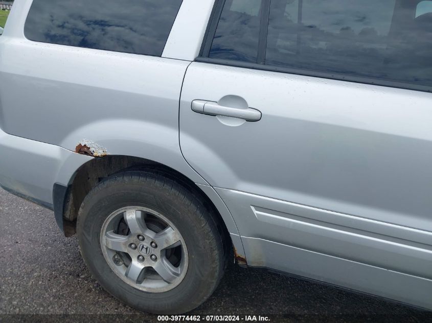 2007 Honda Pilot Ex-L VIN: 2HKYF18687H516779 Lot: 39774462