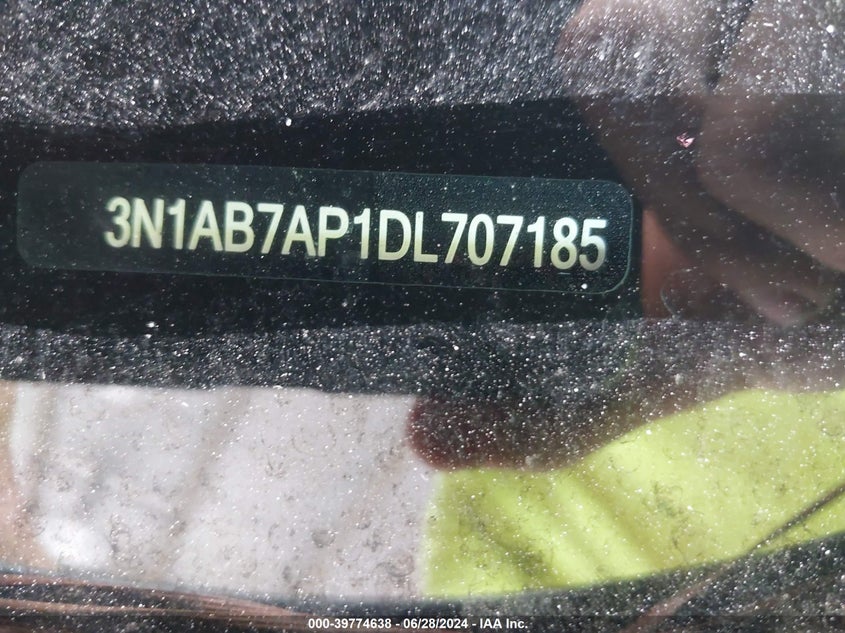 2013 Nissan Sentra Sr VIN: 3N1AB7AP1DL707185 Lot: 39774638