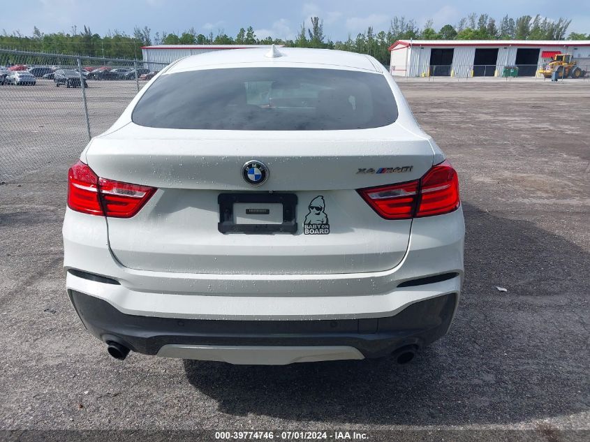 2016 BMW X4 M40I VIN: 5UXXW7C50G0M91188 Lot: 39774746