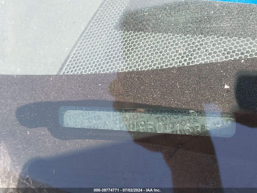 2015 Toyota Prius Two VIN: JTDKN3DU9F0416355 Lot: 39774771