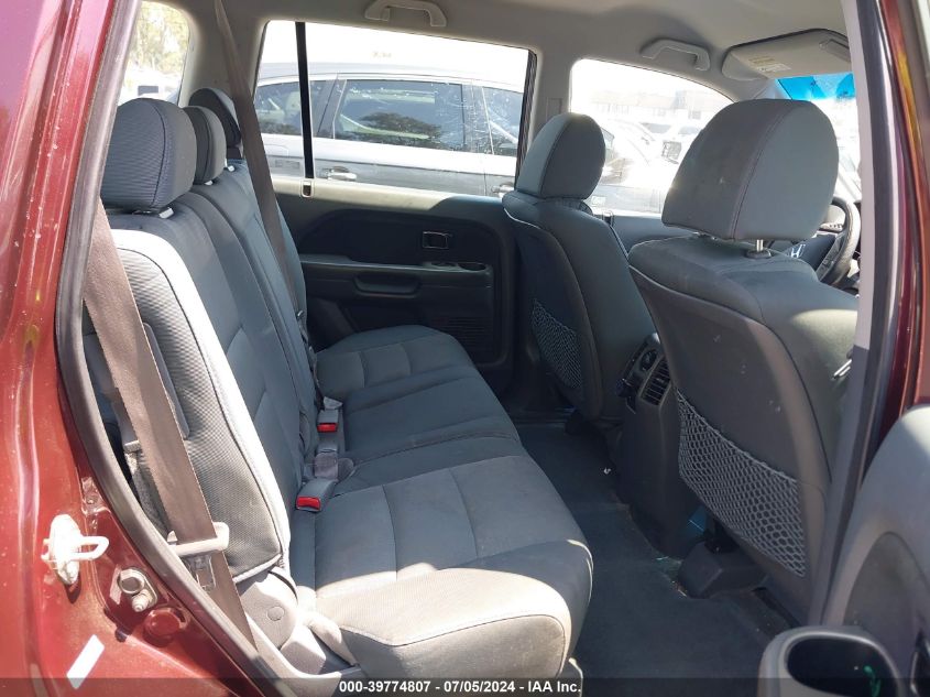 2007 Honda Pilot Lx VIN: 2HKYF18127H530407 Lot: 39774807