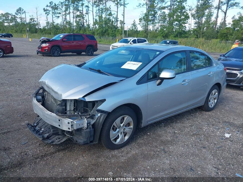 2013 Honda Civic Lx VIN: 19XFB2F5XDE097661 Lot: 39774815