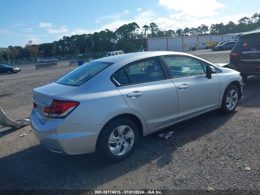 2013 Honda Civic Lx VIN: 19XFB2F5XDE097661 Lot: 39774815