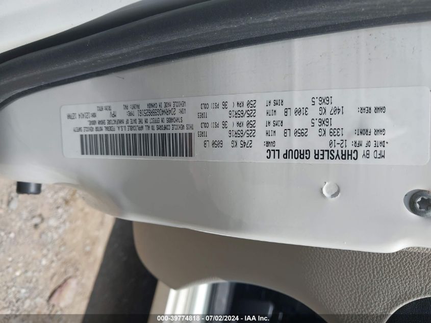 2011 Dodge Grand Caravan Express VIN: 2D4RN4DG9BR625161 Lot: 39774818