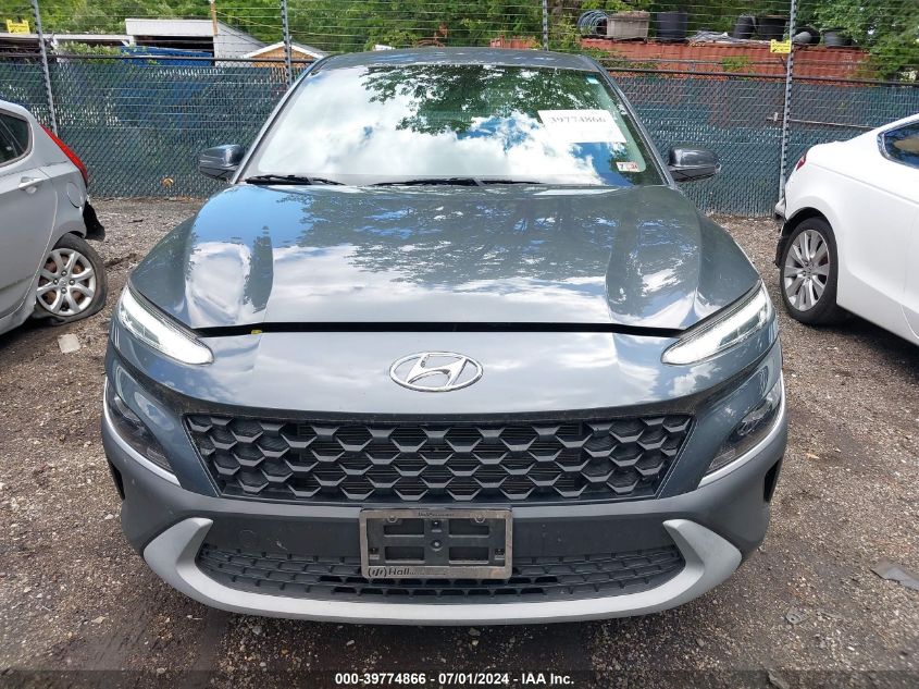 2022 Hyundai Kona Se VIN: KM8K2CAB8NU774271 Lot: 39774866