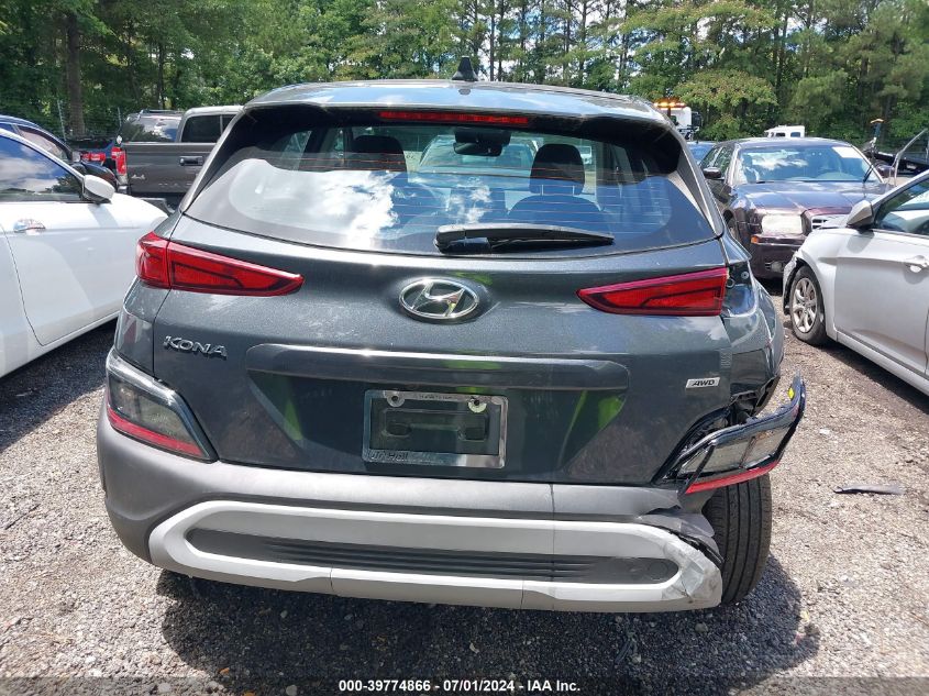 2022 Hyundai Kona Se VIN: KM8K2CAB8NU774271 Lot: 39774866