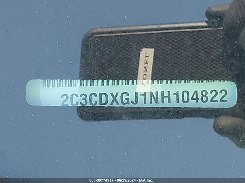 2022 Dodge Charger Scat Pack Widebody VIN: 2C3CDXGJ1NH104822 Lot: 39774917