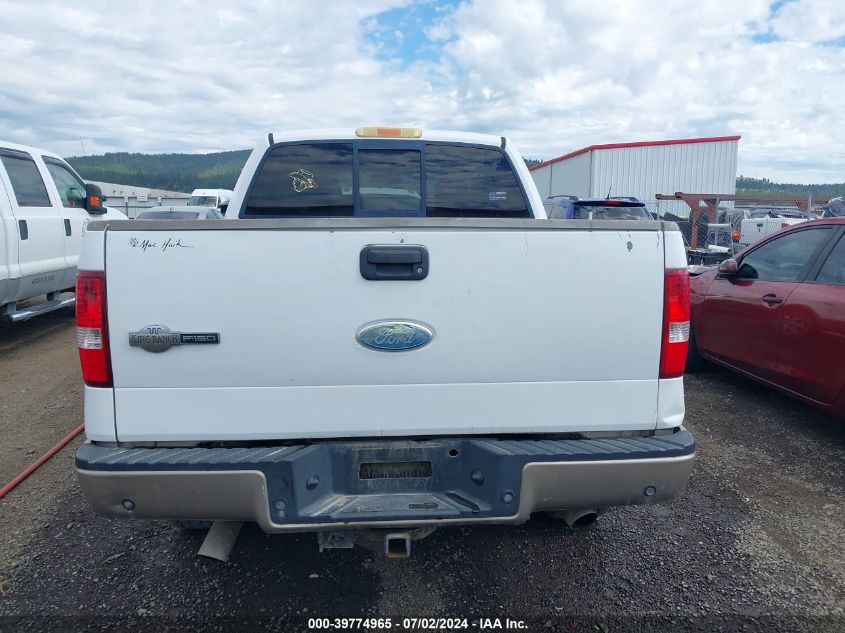 2006 Ford F150 Supercrew VIN: 1FTPW14516KB03241 Lot: 39774965