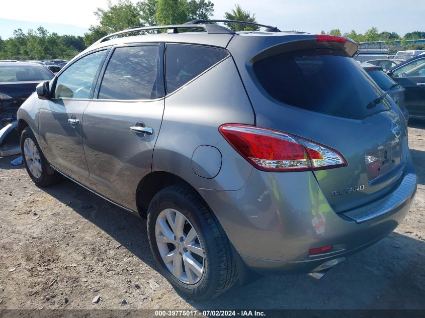 2011 Nissan Murano S/Sl/Le VIN: JN8AZ1MW5BW162760 Lot: 39775017