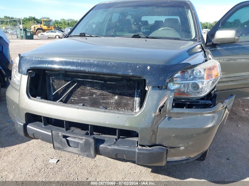 2006 Honda Pilot Ex-L VIN: 2HKYF18506H533386 Lot: 39775068