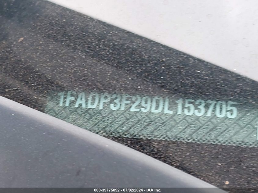 2013 Ford Focus Se VIN: 1FADP3F29DL153705 Lot: 39775092