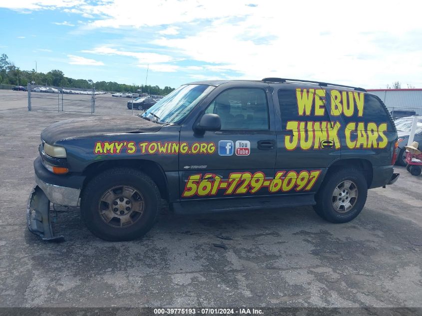 2003 Chevrolet Tahoe Ls VIN: 1GNEC13V43R282788 Lot: 39775193