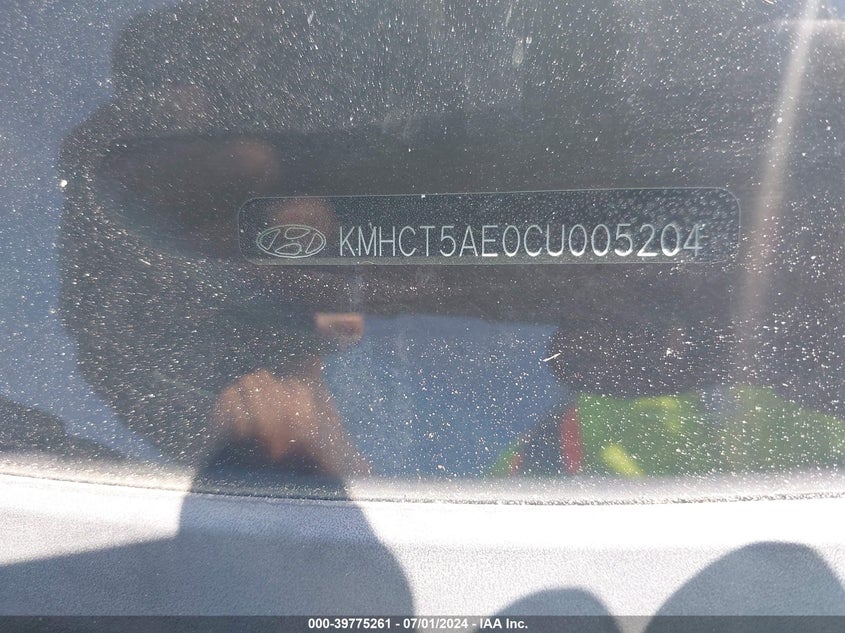 2012 Hyundai Accent Gs VIN: KMHCT5AE0CU005204 Lot: 39775261