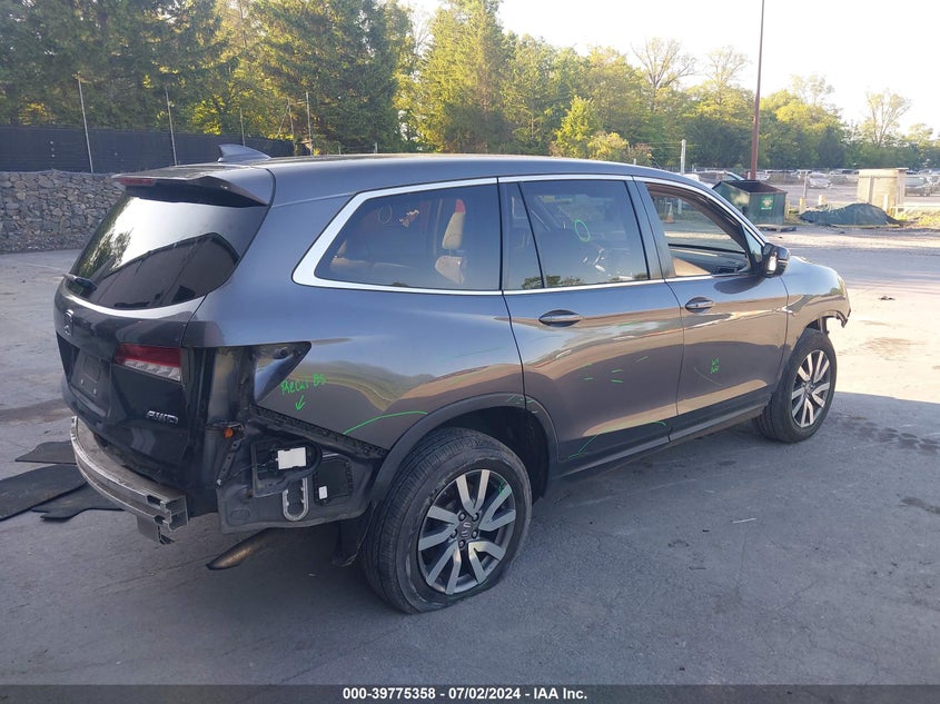 VIN 5FNYF6H34KB083665 2019 HONDA PILOT EX