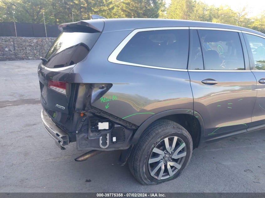VIN 5FNYF6H34KB083665 2019 HONDA PILOT EX