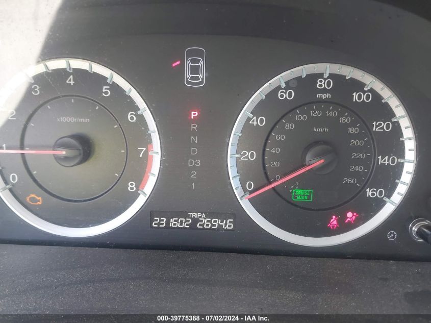 2010 Honda Accord 2.4 Lx-P VIN: 1HGCP2F45AA136314 Lot: 39775388