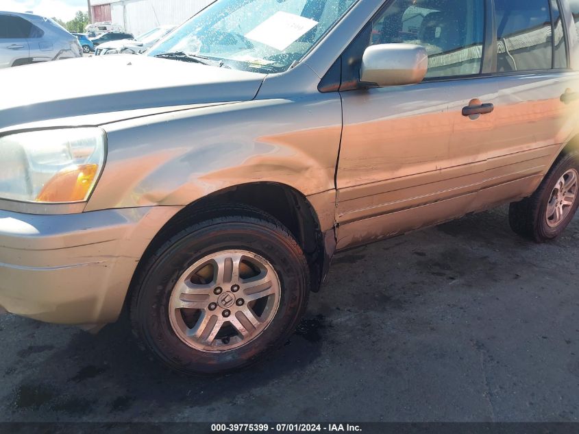 2003 Honda Pilot Ex-L VIN: 2HKYF18593H579956 Lot: 39775399