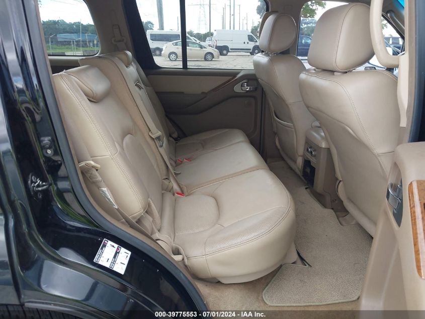 2005 Nissan Pathfinder Le VIN: 5N1AR18WX5C708296 Lot: 39775553