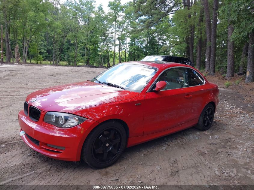 2008 BMW 128I VIN: WBAUP73548ZF09438 Lot: 39775635