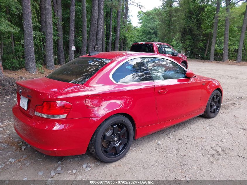 2008 BMW 128I VIN: WBAUP73548ZF09438 Lot: 39775635