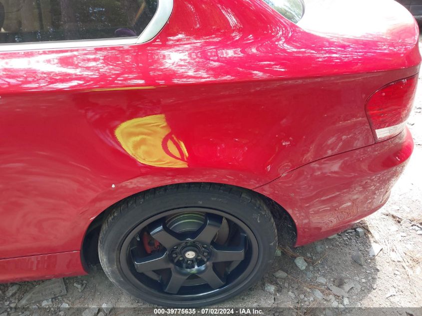 2008 BMW 128I VIN: WBAUP73548ZF09438 Lot: 39775635