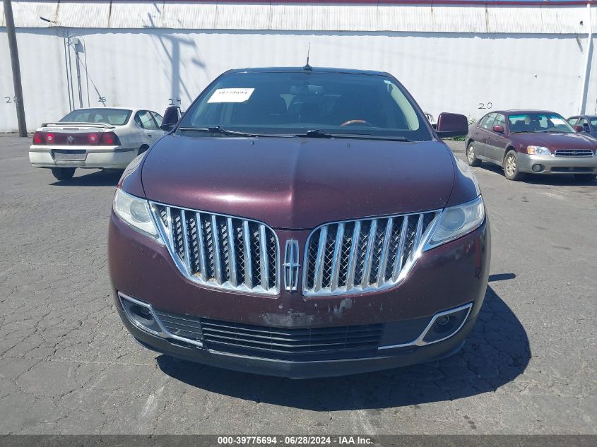 2011 Lincoln Mkx VIN: 2LMDJ6JK2BBJ12267 Lot: 39775694