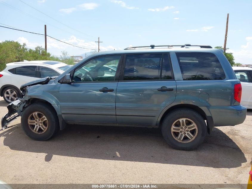 2005 Honda Pilot Ex VIN: 2HKYF184X5H501258 Lot: 39775861