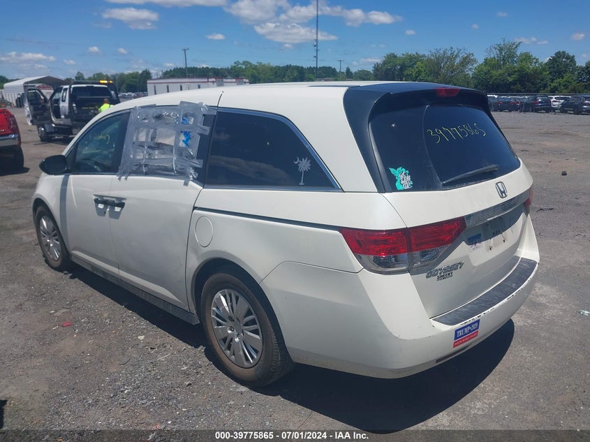 VIN 5FNRL5H21HB001902 2017 HONDA ODYSSEY LX