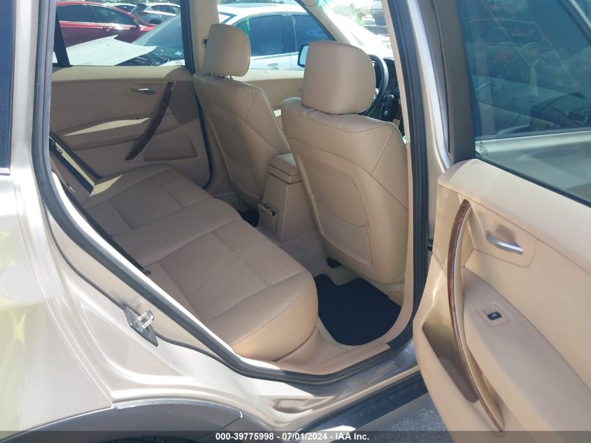 2007 BMW X3 3.0Si VIN: WBXPC93437WF27276 Lot: 39775998