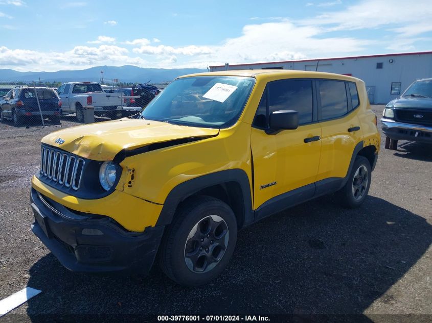 2016 Jeep Renegade Sport VIN: ZACCJBAW8GPC57629 Lot: 39776001