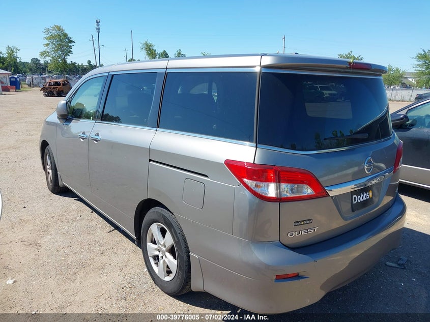 2012 Nissan Quest S/Sv/Sl/Le VIN: JN8AE2KP0C9050297 Lot: 39776005