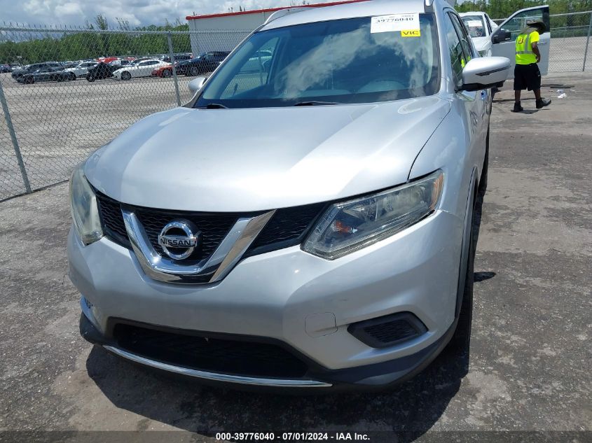 2016 Nissan Rogue Sv VIN: KNMAT2MT3GP661485 Lot: 39776040