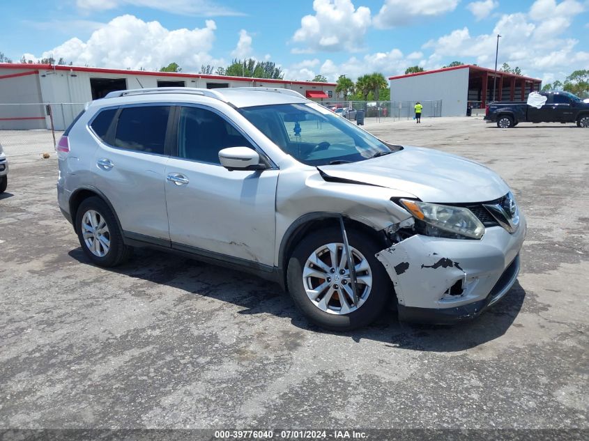 2016 Nissan Rogue Sv VIN: KNMAT2MT3GP661485 Lot: 39776040