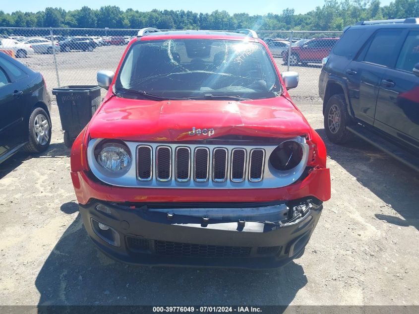 2016 Jeep Renegade Limited VIN: ZACCJADT4GPD14274 Lot: 39776049