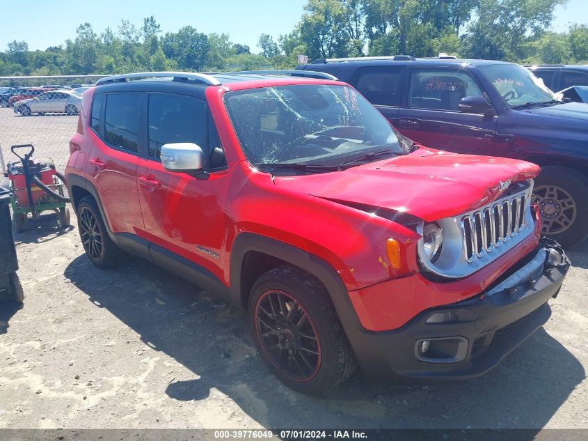 2016 Jeep Renegade Limited VIN: ZACCJADT4GPD14274 Lot: 39776049