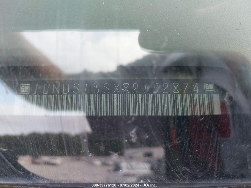2008 Chevrolet Trailblazer Lt VIN: 1GNDS13SX82152874 Lot: 39776120