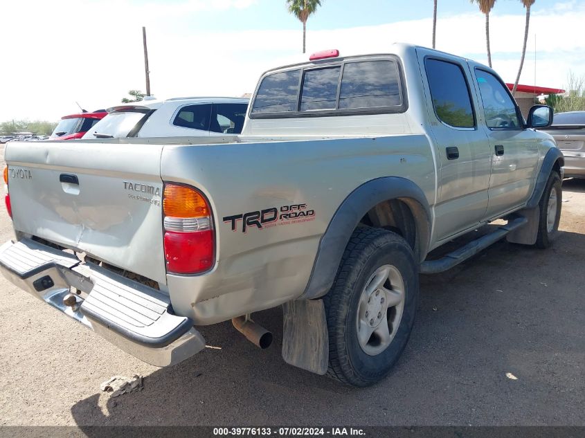 2001 Toyota Tacoma Double Cab Prerunner VIN: 5TEGN92N41Z783046 Lot: 39776133