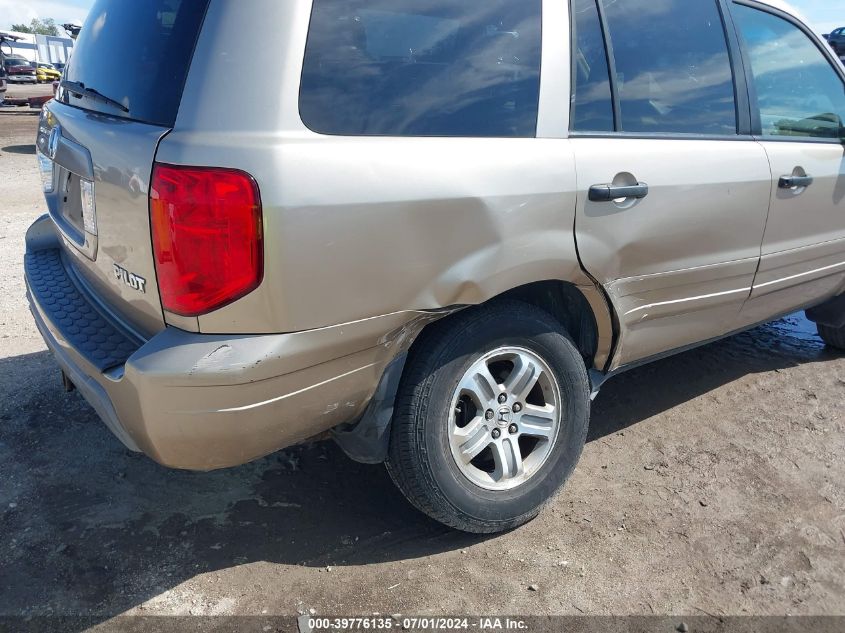 2005 Honda Pilot Ex-L VIN: 5FNYF18575B029365 Lot: 39776135