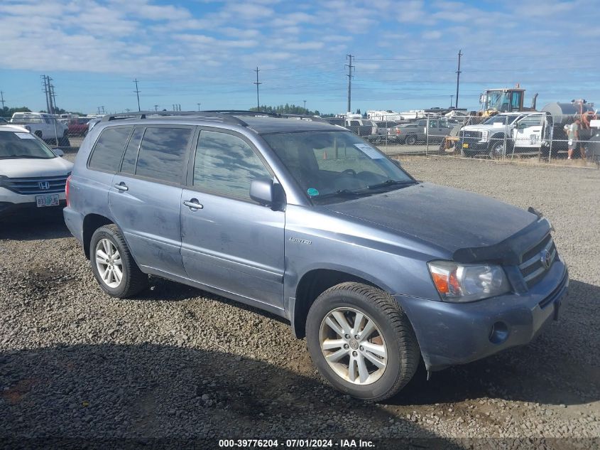 2006 Toyota Highlander Hybrid Limited V6 VIN: JTEEW21A460015144 Lot: 39776204